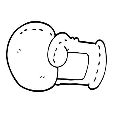 çizim karikatür boks eldiveni