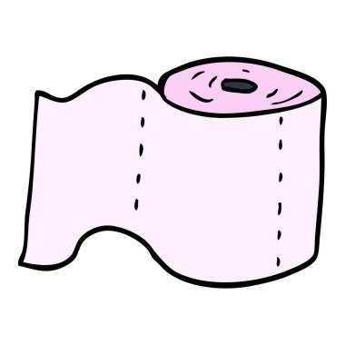 çizgi film doodle tuvalet kağıdı