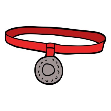 çizgi film doodle köpek yaka