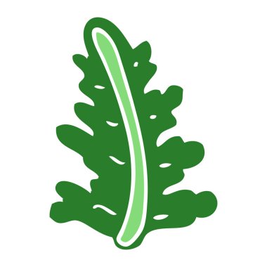 düz renk tarzı çizgi film yaprak