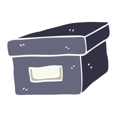 düz renk illüstrasyon karikatür eski dosyalama kutu