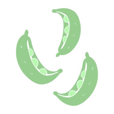 düz renk illüstrasyon bezelye