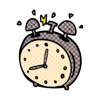 Çizgi film doodle çalar saat