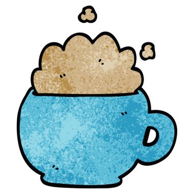 çizgi film doodle frappacino beyaz arka plan üzerinde