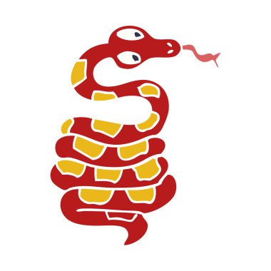 çizgi film doodle Yılan vektör çizim