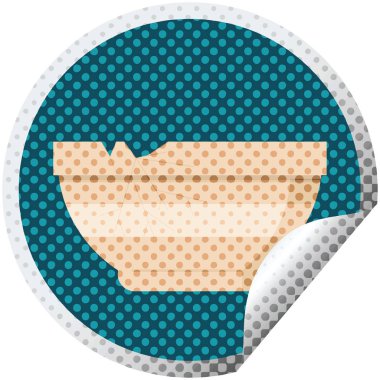 kase grafik vektör çizim dairesel etiket kırık