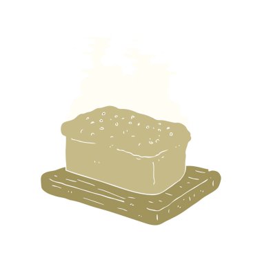 ekmek düz renkli çizimi