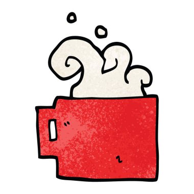 çizgi film doodle kahve fincan sıcak