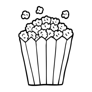 çizgi çizme çizgi film sinema patlamış mısır