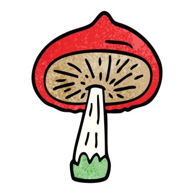 çizgi film doodle mantar illüstrasyon