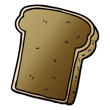 çizgi film doodle dilim ekmek