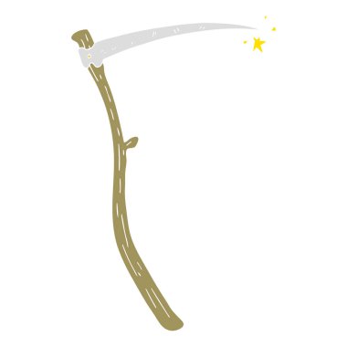 keskin tırpan düz renkli çizimi