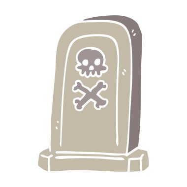 çizgi film doodle ürkütücü Viktorya dönemi mezar