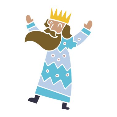 çizgi film doodle neşeli Kral