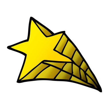 çizgi film doodle kayan yıldız