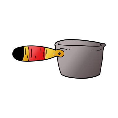 çizgi film doodle pişirme pan