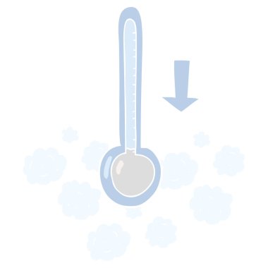 sıcaklık düşüyor düz renk örnek