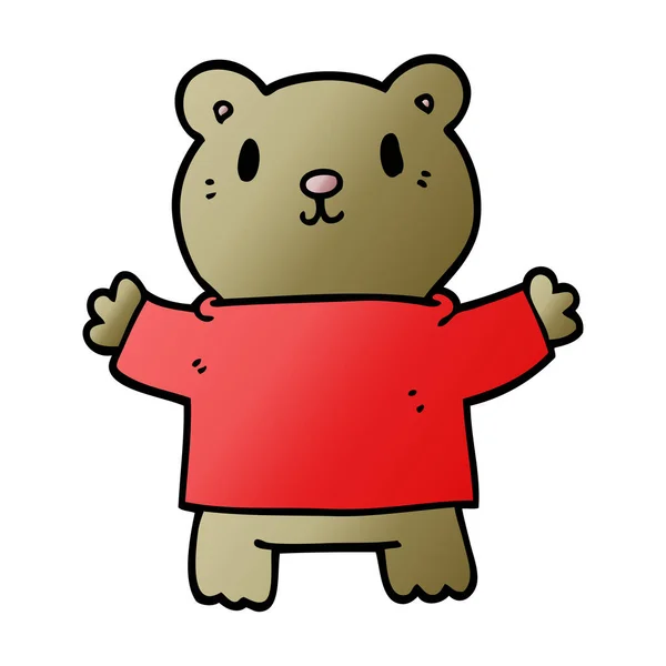 动画片涂鸦泰迪熊 — 图库矢量图片
