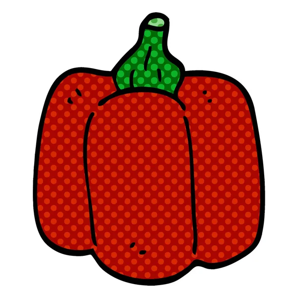 Cartoon Doodle Organic Pepper — Stock Vector