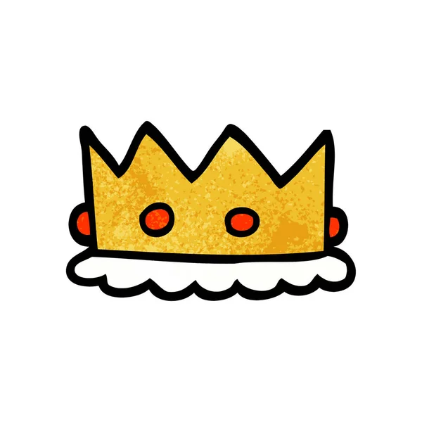 Çizgi Film Doodle Royal Crown — Stok Vektör