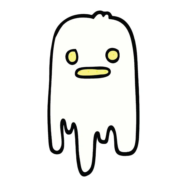 Estilo Desenho Animado Fantasma Assustador — Vetor de Stock