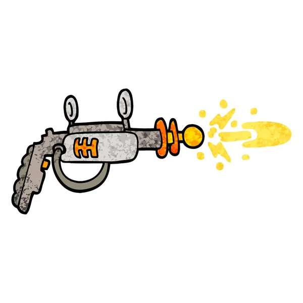 Grunge Textura Ilustración Caricatura Rayo Pistola — Vector de stock