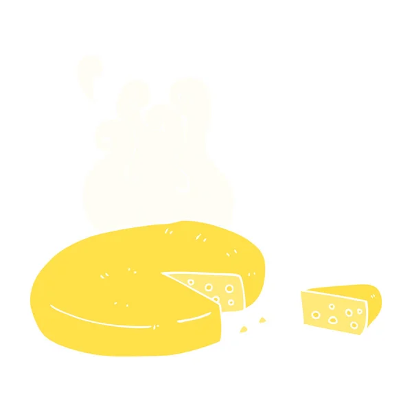 Illustrazione Colori Piatta Formaggio — Vettoriale Stock