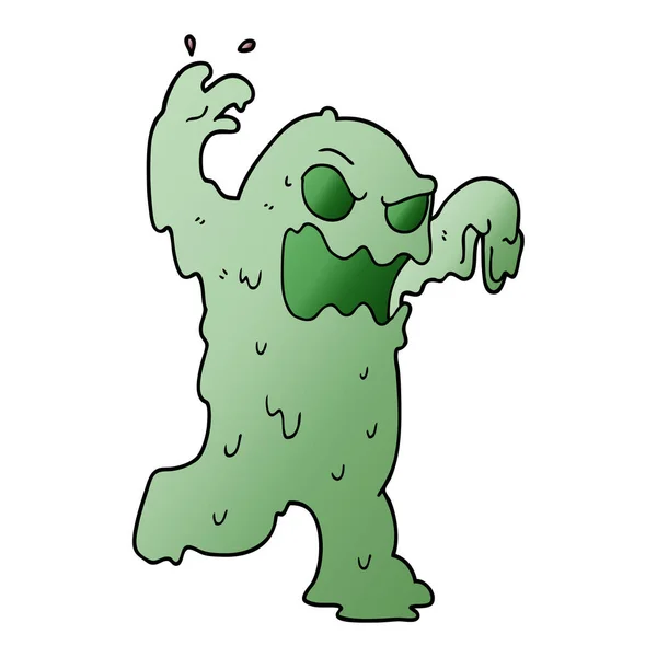 Cartoon Doodle Slime Monstrum — Stockový vektor