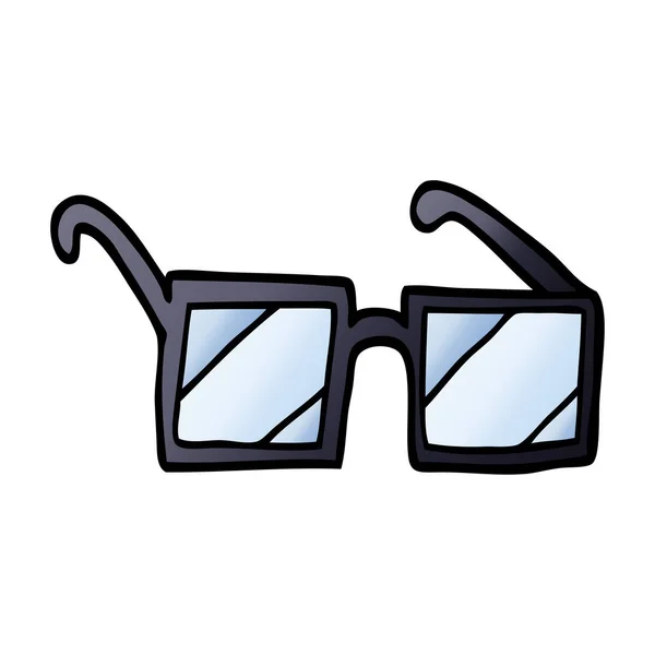 Óculos Quadrados Doodle Desenhos Animados —  Vetores de Stock