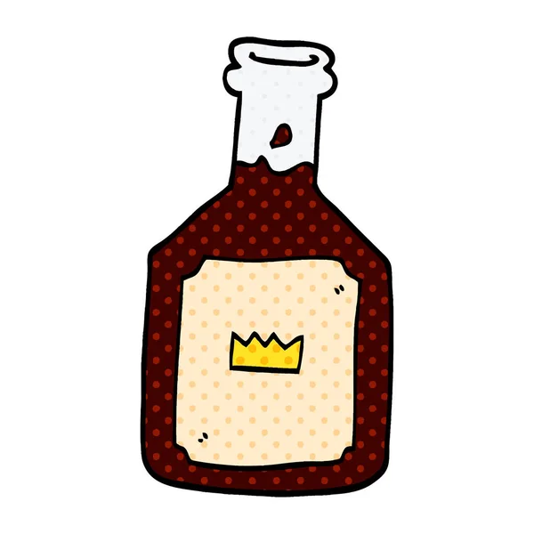 Dessin Animé Doodle Boisson Alcoolisée — Image vectorielle