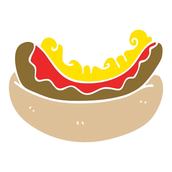 Cartoon Doodle Hotdog — Stock vektor