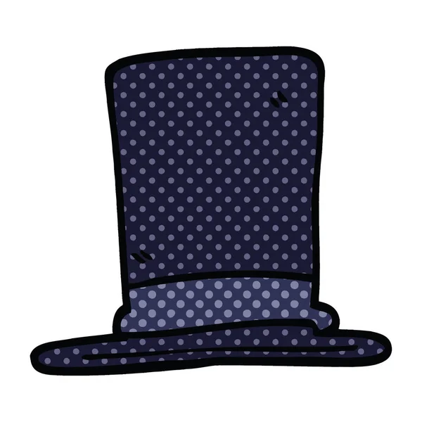 Comic Book Style Cartoon Top Hat — Stock Vector