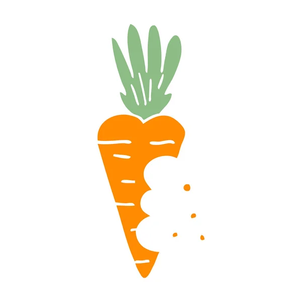 Cartoon Doodle Carrot Bite Marks — Stock Vector