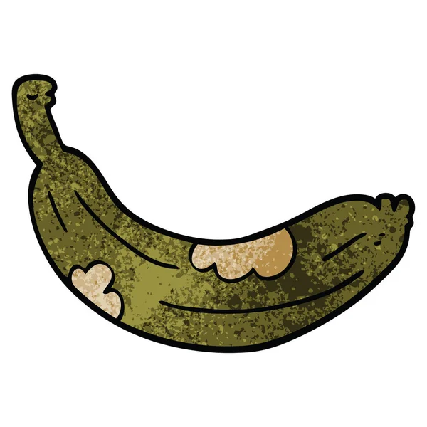 Rajzfilm Doodle Romlott Banán — Stock Vector