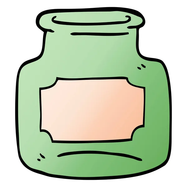 Cartone Animato Doodle Vaso Vuoto — Vettoriale Stock