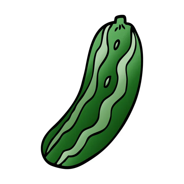 Desenho Animado Doodle Pepino Planta — Vetor de Stock