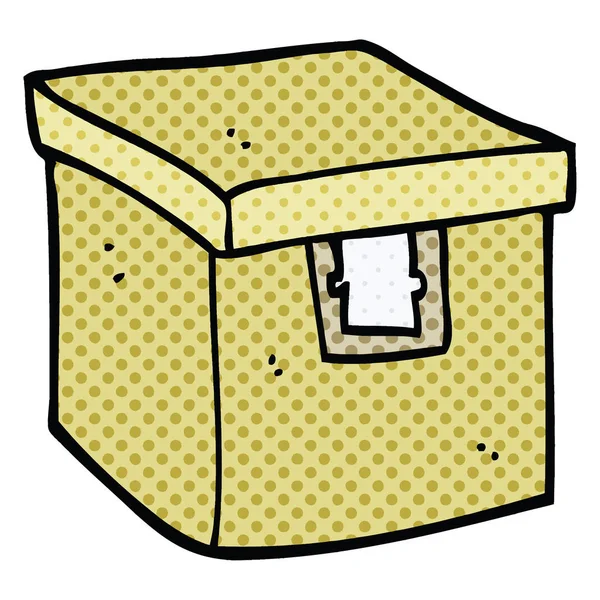 Caja Evidencia Dibujos Animados Estilo Cómic — Vector de stock