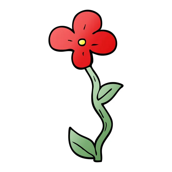 Desenho Animado Doodle Flor Vetor Ilustração — Vetor de Stock