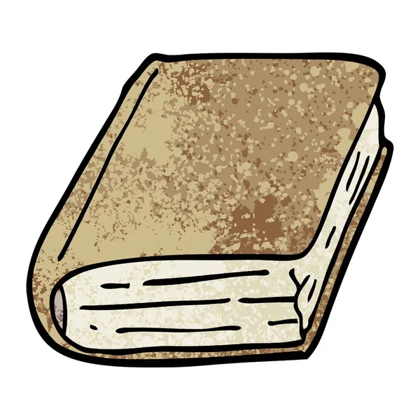 Grunge Texturizado Ilustración Historieta Viejo Libro — Vector de stock