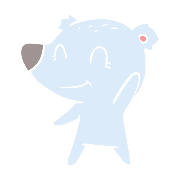 Αρκούδα Φιλικό Επίπεδο Χρώμα Στυλ Καρτούν — Διανυσματικό Αρχείο