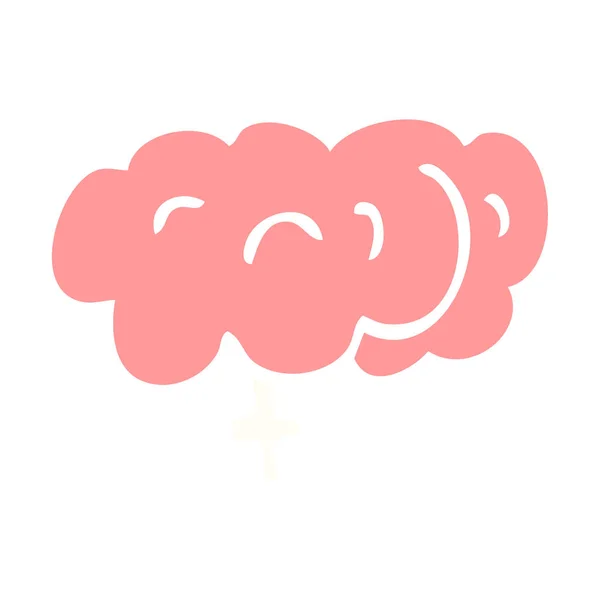 Cartoon Doodle Menschliches Gehirn — Stockvektor