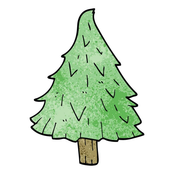 Dessin Animé Doodle Arbre Noël — Image vectorielle