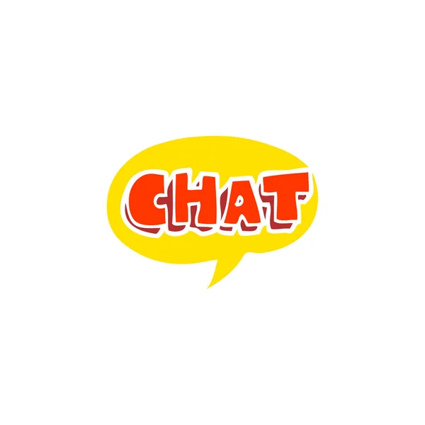 Flat Color Illustration Chat Symbol — Stock Vector