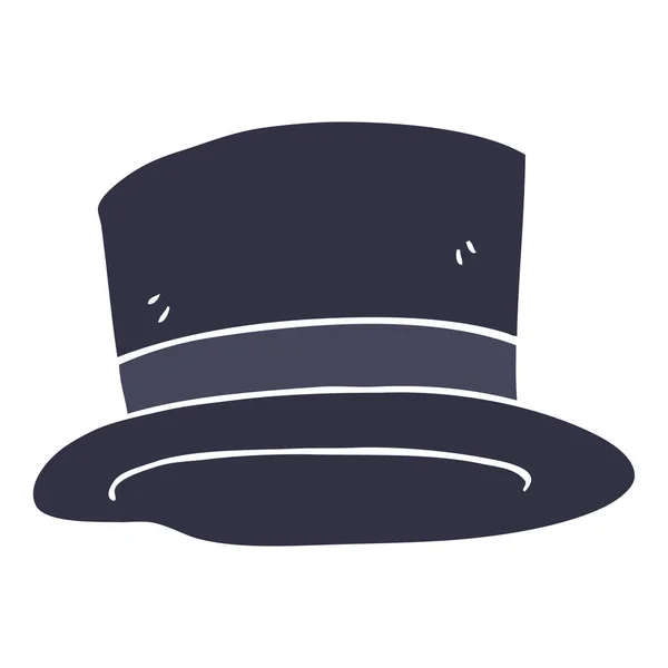 Ilustracja Kolor Flat Top Hat — Wektor stockowy