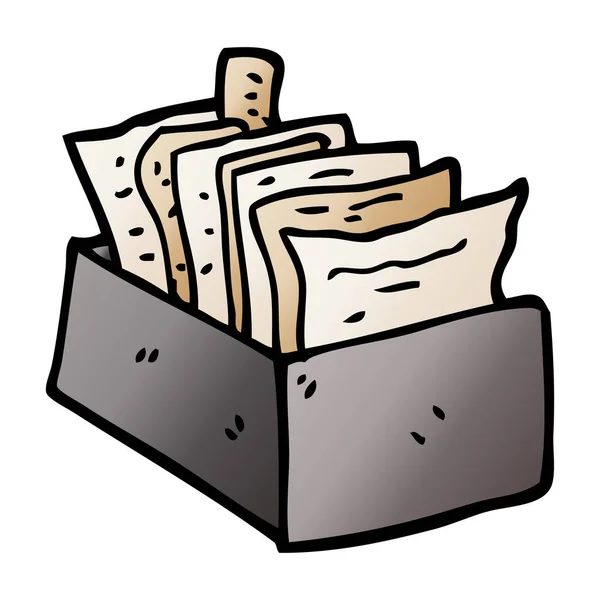 Kreslený Doodle Úřadu Podání Box — Stockový vektor