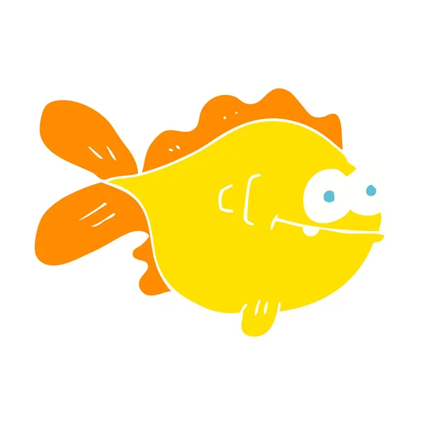 Ilustracja Kolor Płaskie Ryby — Wektor stockowy