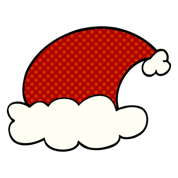 漫画落書きクリスマス帽子 — ストックベクタ
