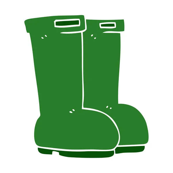 Desenho Animado Doodle Wellingtons Ilustração Vetorial — Vetor de Stock