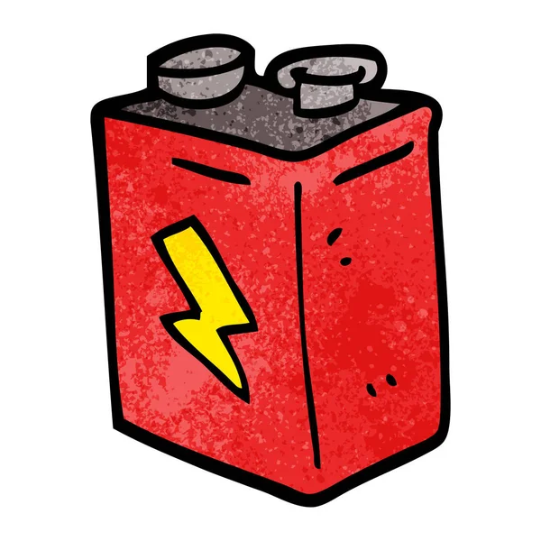 漫画落書きバッテリーの図 — ストックベクタ