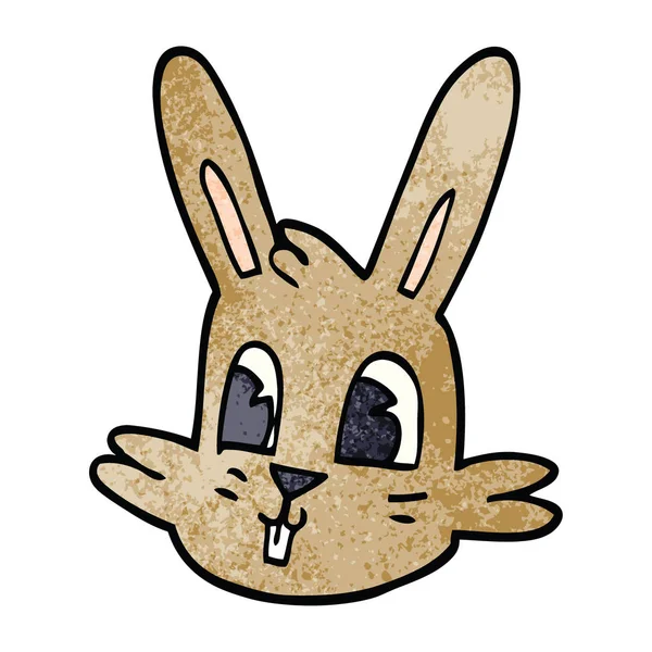 Karikatur Doodle Bunny Gesicht — Stockvektor